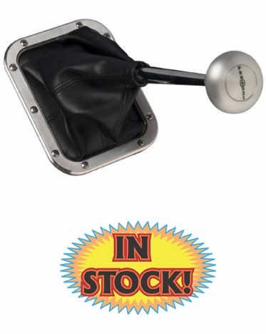 Lokar 70-FMB - Rectangular Floor Mount Shifter Boot with Stainless Ring