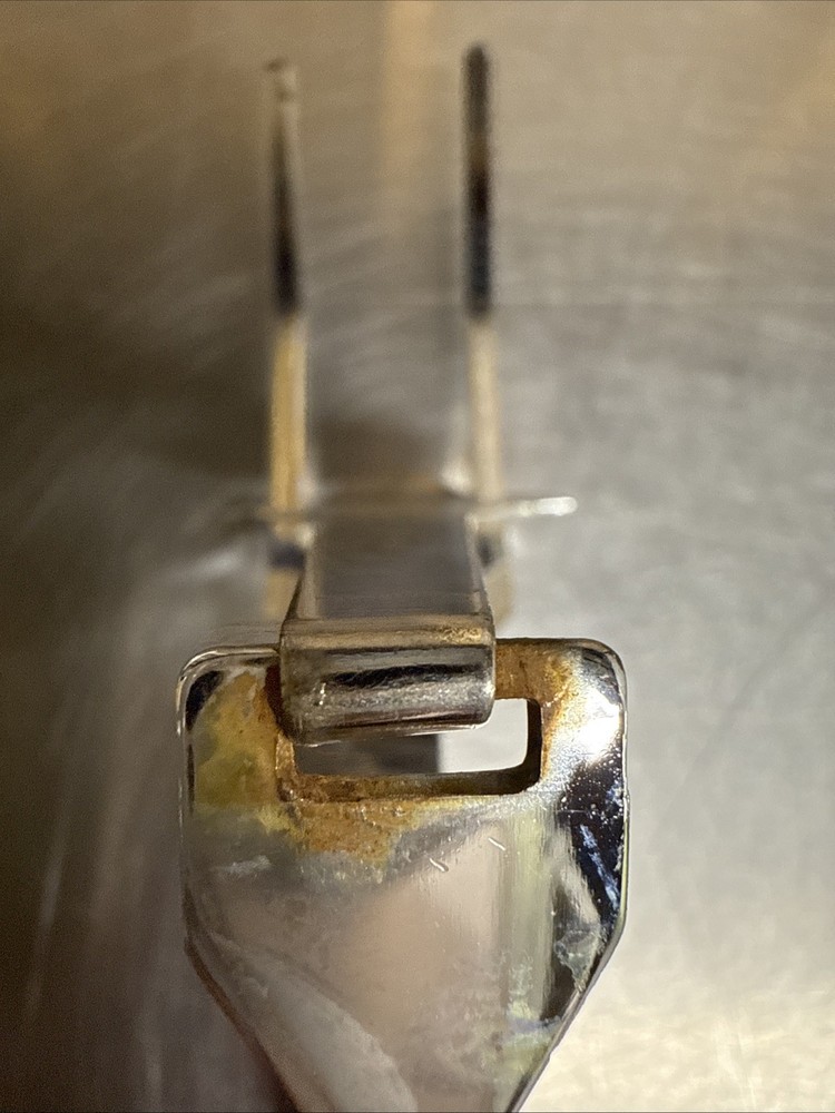 Vintage Carving Butterscotch Tortoise Shell Handle Meat Fork Server