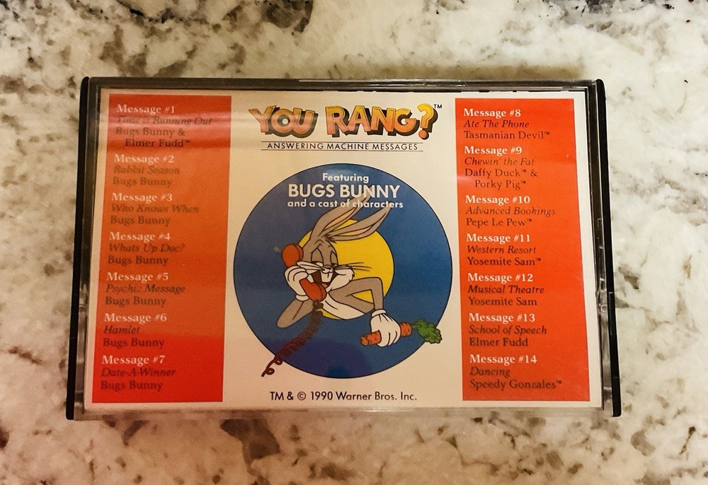 Vintage BUGS BUNNY “YOU RANG?”  Cassette Answering Machine Messages