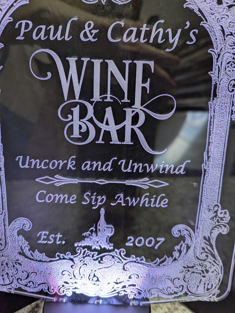 Wine Bar Custom made L.E.D. Large light display #2