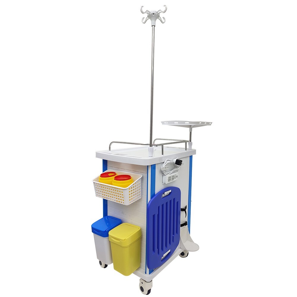 Anesthesia Emergency Treatment Trolley Medicine Medical Cart ABS Plastic
