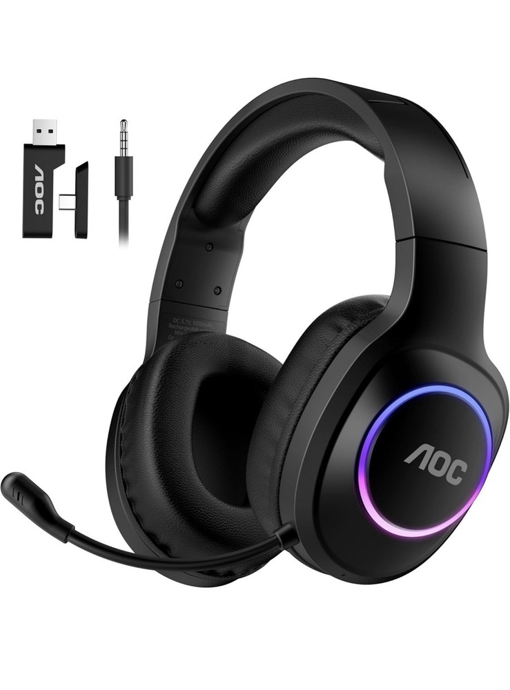 AOC Wireless Gaming Headset Compatible With PS5/4, Switch, PC, Bluetooth 5.4
