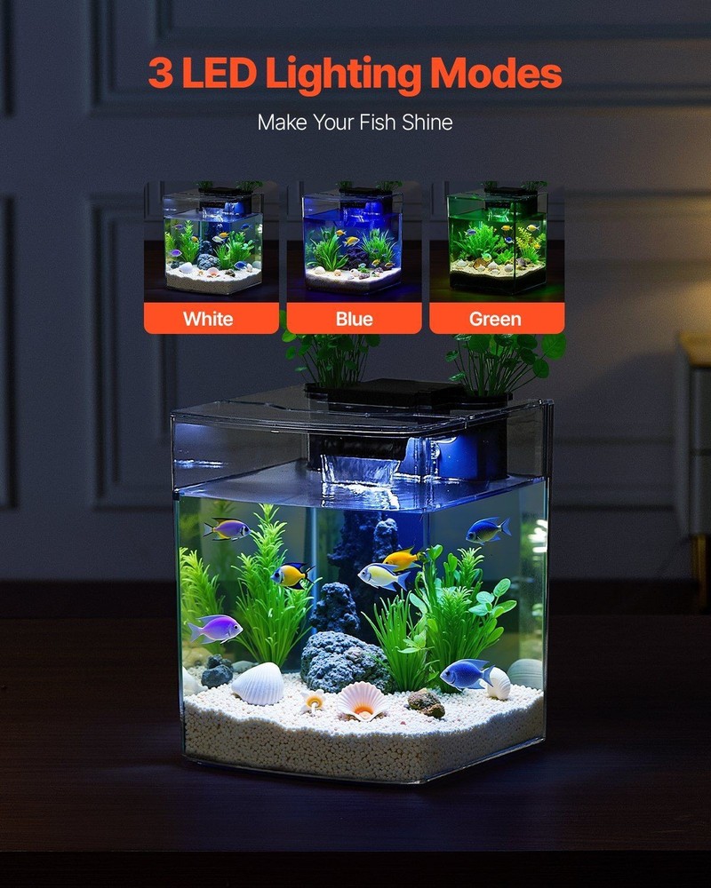 2G Fish Tank with Automatic Water Flow Control GPPS Clarity