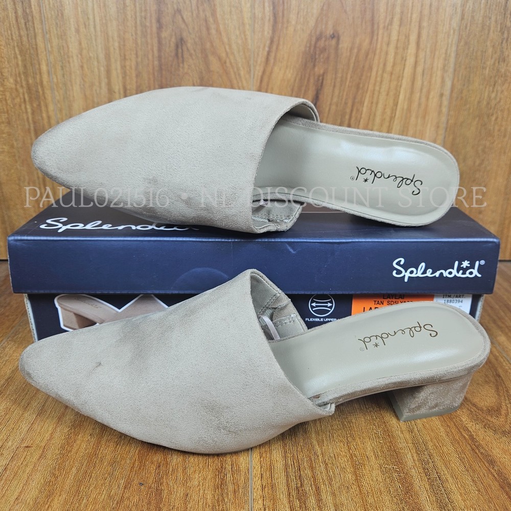 SPLENDID Women's Laylai Slide Mules ~ Tan ~ Various Sizes