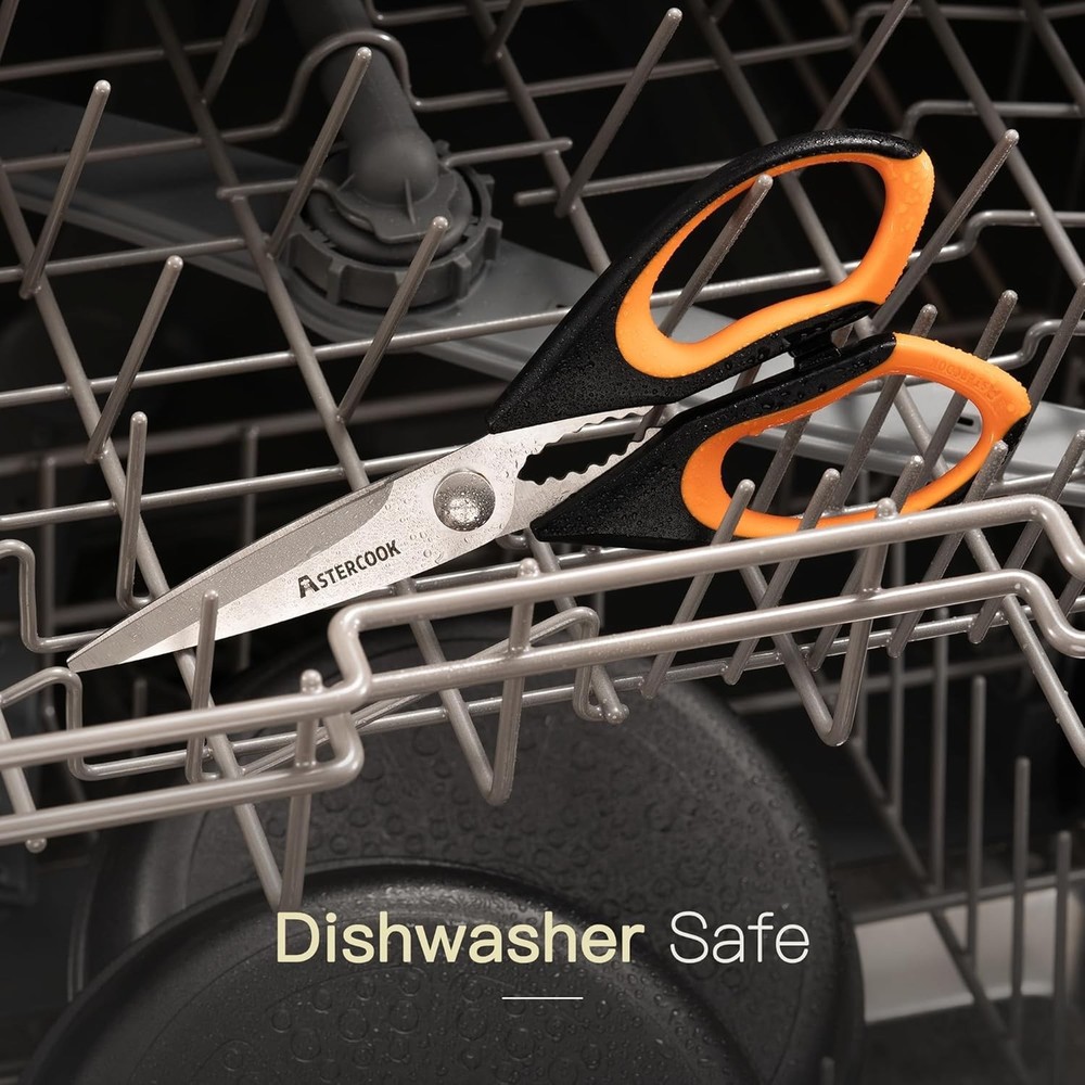 Serrated Edge Kitchen Scissors: 3 Pack with Ergonomic Design for Effortless Use