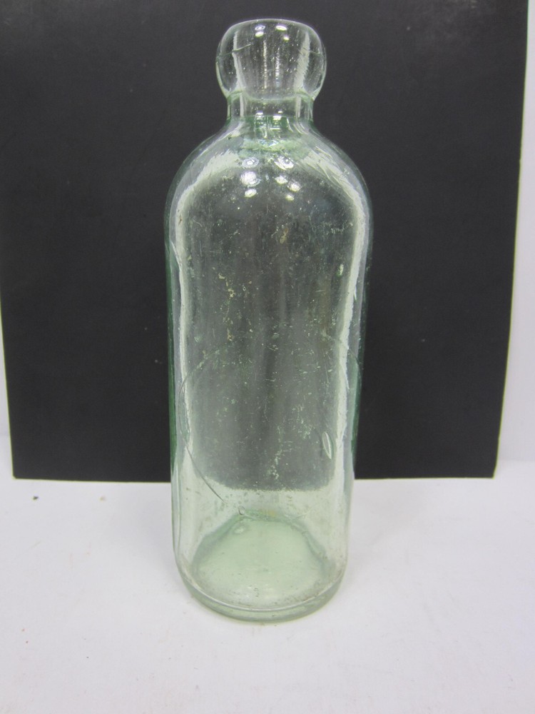 Antique E.N.E. Co. Blob Top Green Bottle 7" H