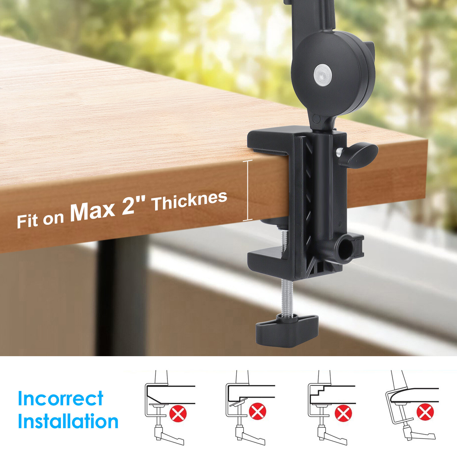 Microphone Boom Arm with Desk Mount 360° Rotatable Adjustable Studio Mic Stand