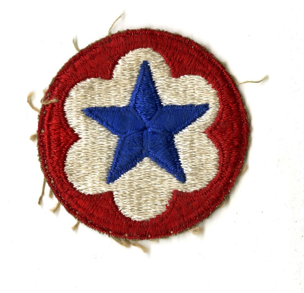 Army Service Forces White Back Patch WWII Vintage
