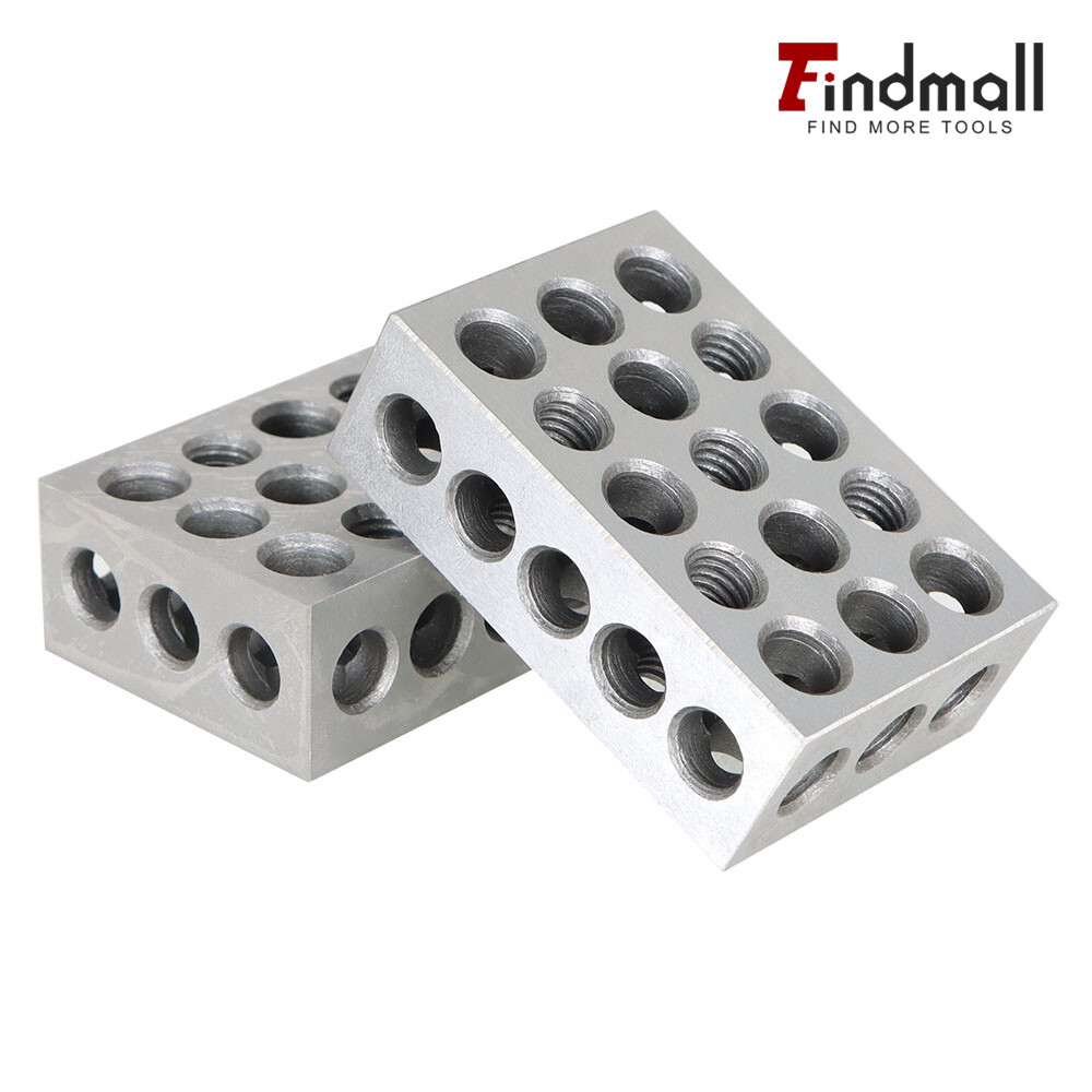 1 Matched Pair Ultra Precision 1-2-3 Blocks 23 Holes .0001" Machinist 123 Jig