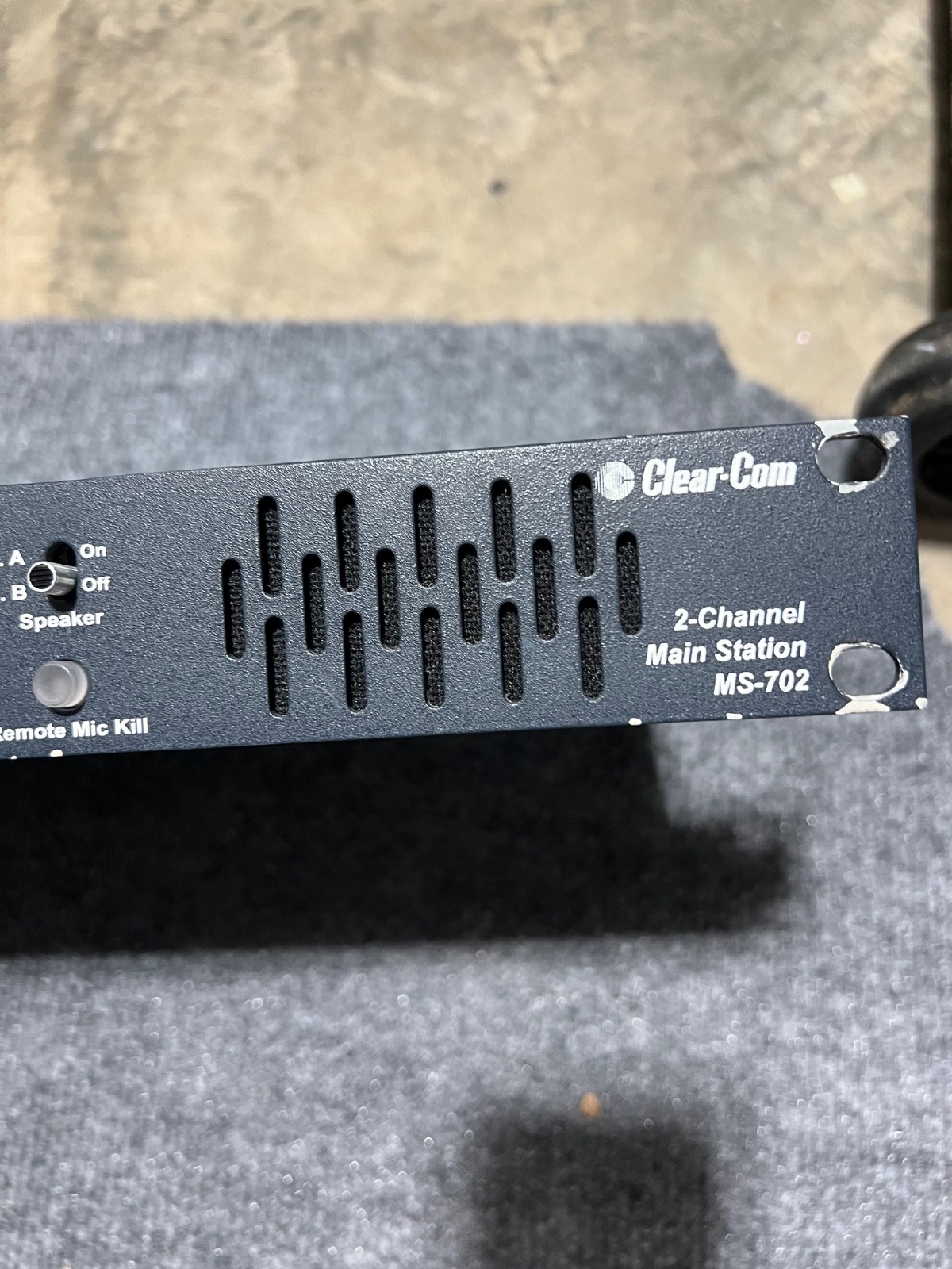 Used ClearCom Encore MS702 MS-702 Wired Intercom Rack Mount Main Base Station