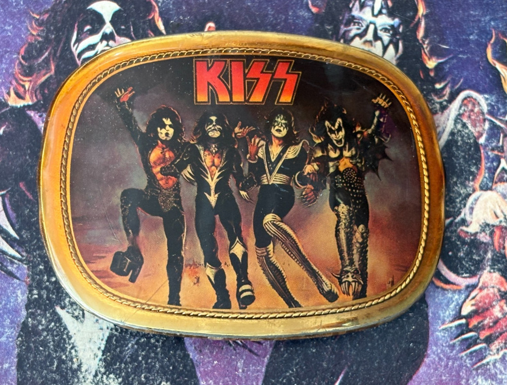 KISS DESTROYER VINTAGE 1977 PACIFICA COLLECTIBLE BELT BUCKLE ACE PETER GENE PAUL
