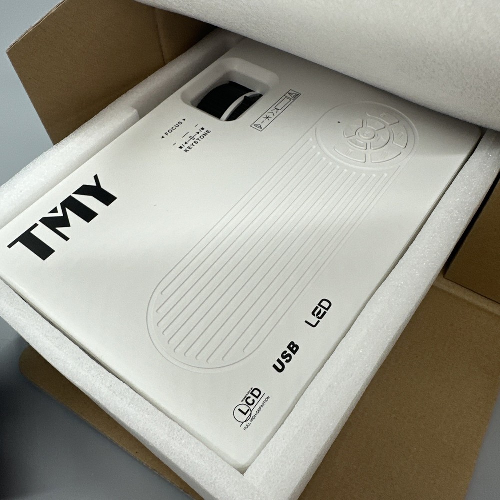 TMY 4K Projector with Wifi & Bluetooth, 80x100”