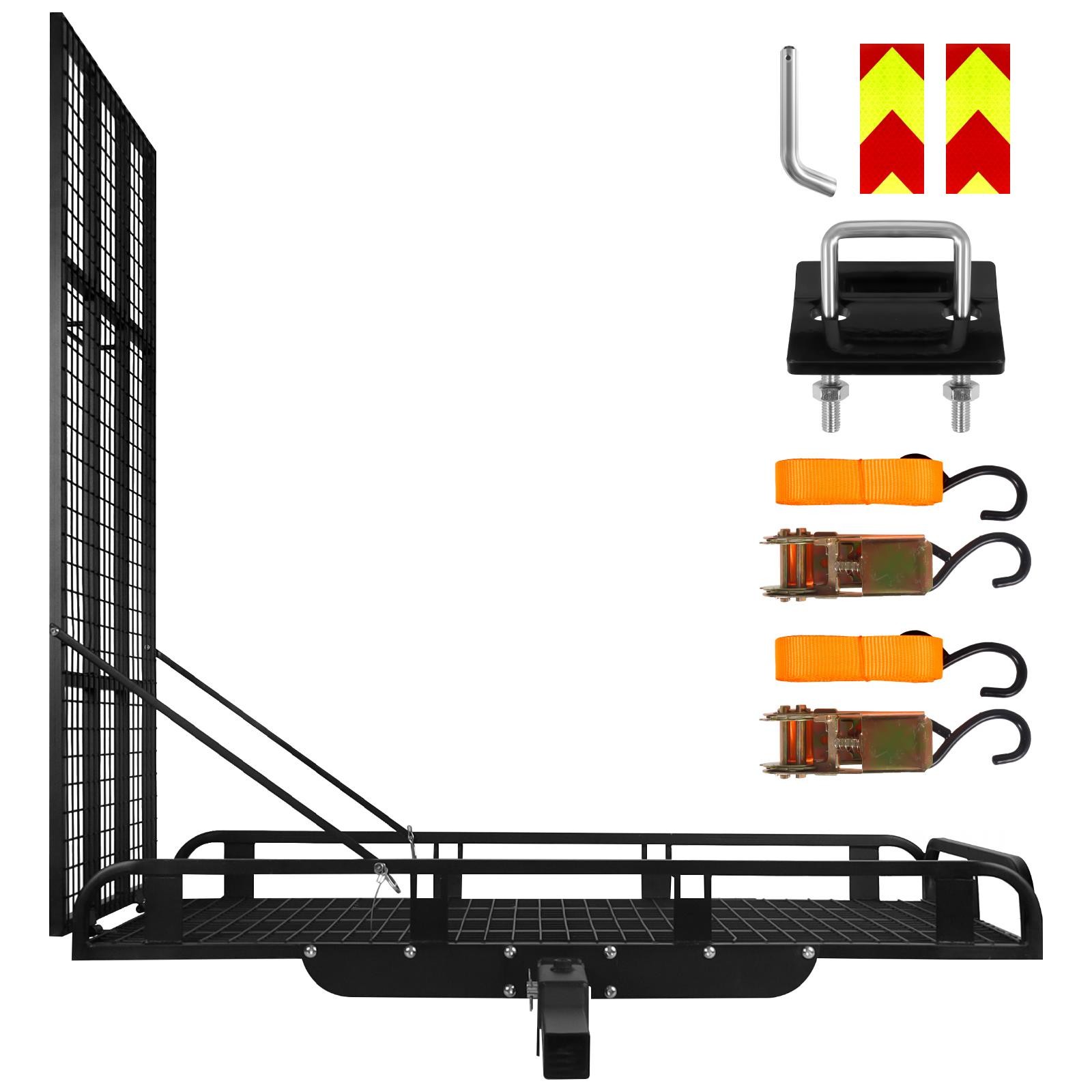 500LBS Mobility Carrier Wheelchair Scooter Rack Cargo Hitch Carrier Medical Ramp