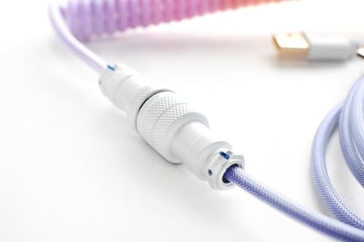 Keyboard Coiled Cable V2: Type-C, 5-pin Aviation Plug Terminal, Afterglow