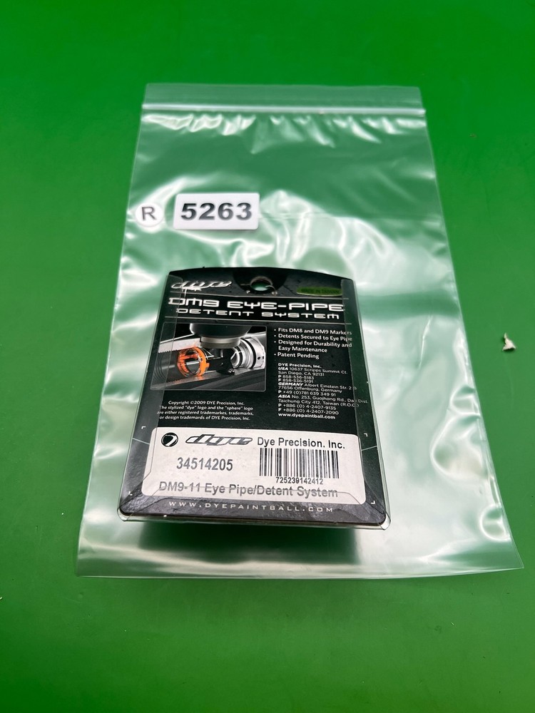Dye DM9 Eye Pipe Detent System Clear