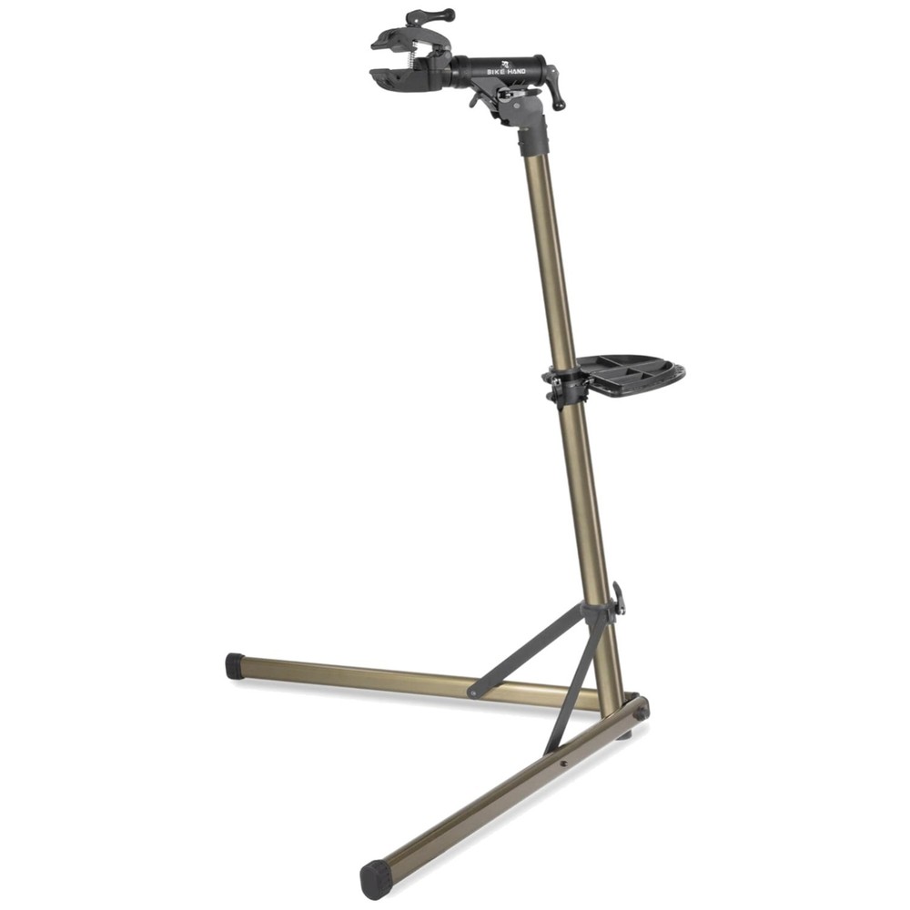 Adjustable Bicycle Workstand - Foldable Tool Plate Included