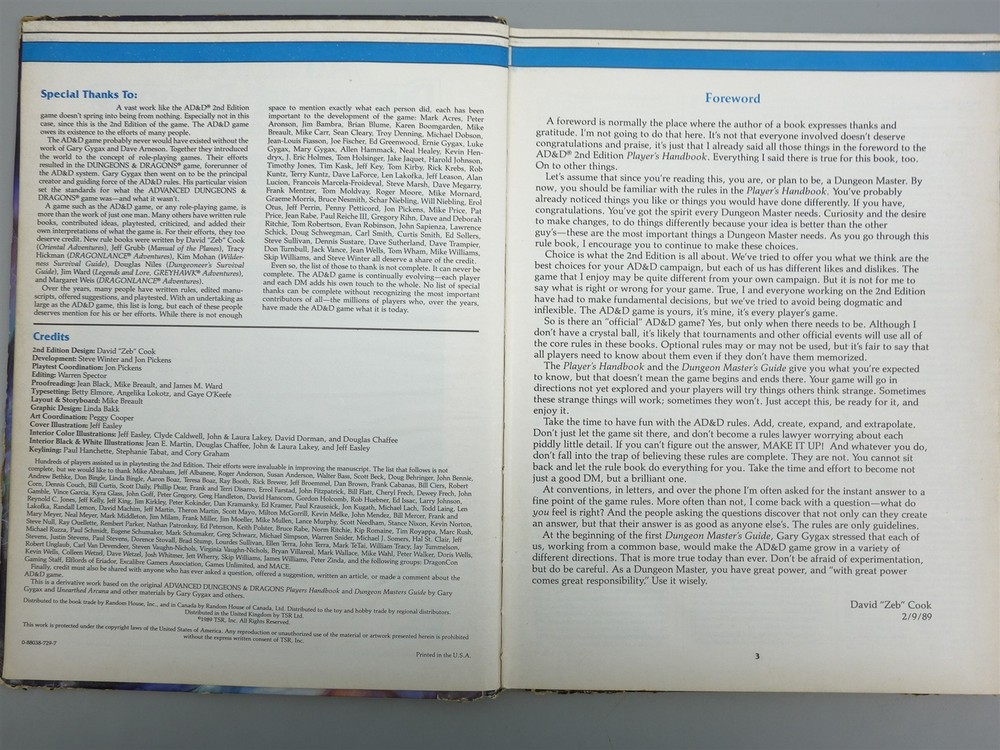 Advanced Dungeons & Dragons, D&D: Dungeon Master's Guide (2nd Edition)