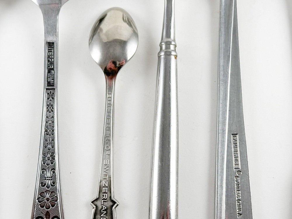 Vintage Mixed Lot Silverware Flatware Stainless Steel Serving Dinner Utensils