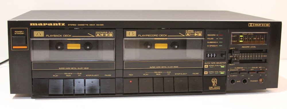 MARANTZ SD -255 Stereo Double Cassette Deck, Hi Speed Syncro Dubbing- TESTED
