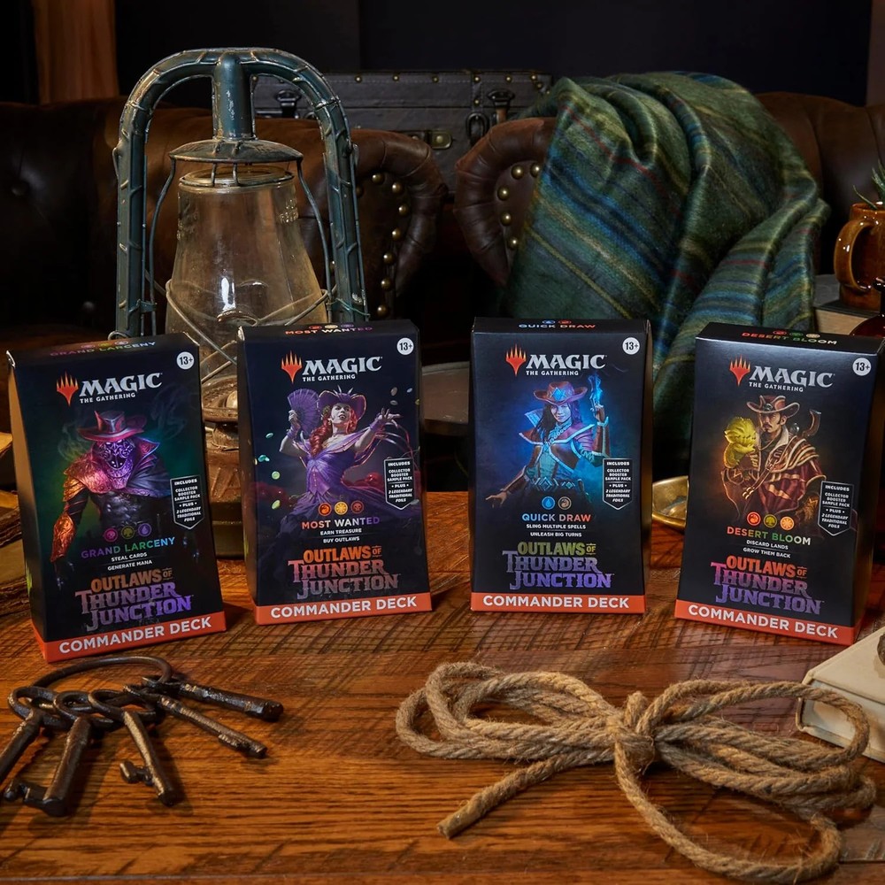 Magic: The Gathering TCG: Outlaws of Thunder Junction Commander Deck Bundle (All