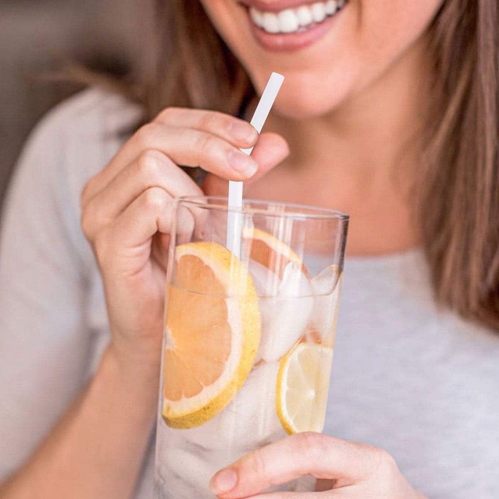 200 Count 8.25" Eco-friendly Bendable Compostable PLA Straws - Plasticless Bi...