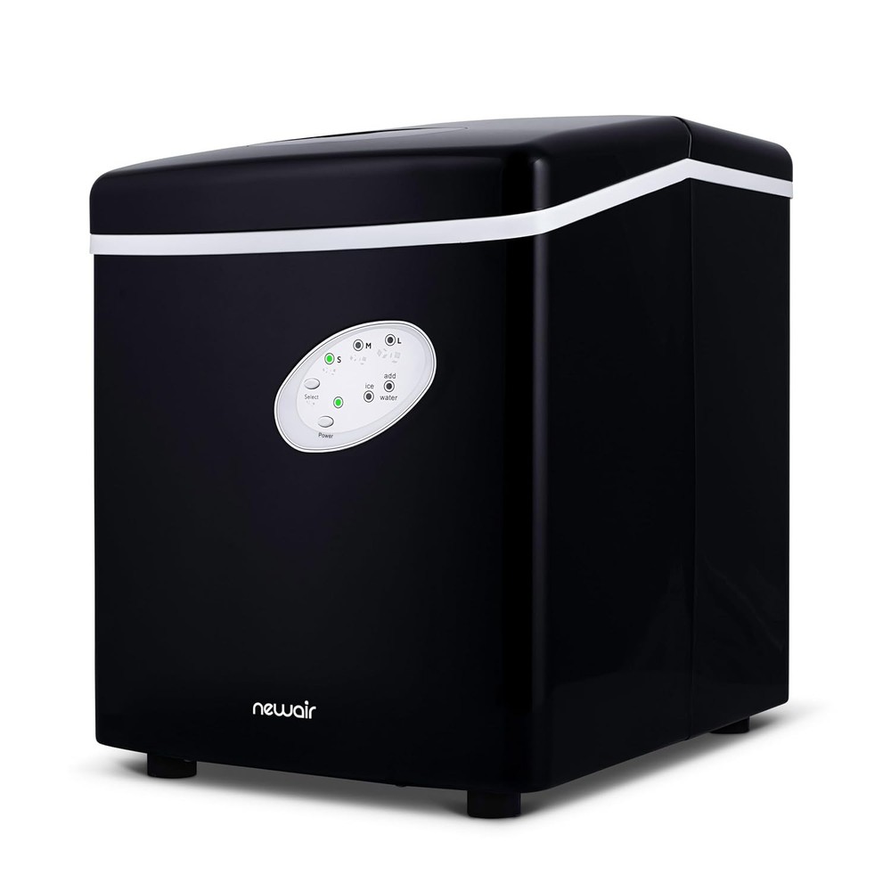 Counter Top Ice Maker Machine (Black), Compact Automatic Ice Maker, Cubes Ready