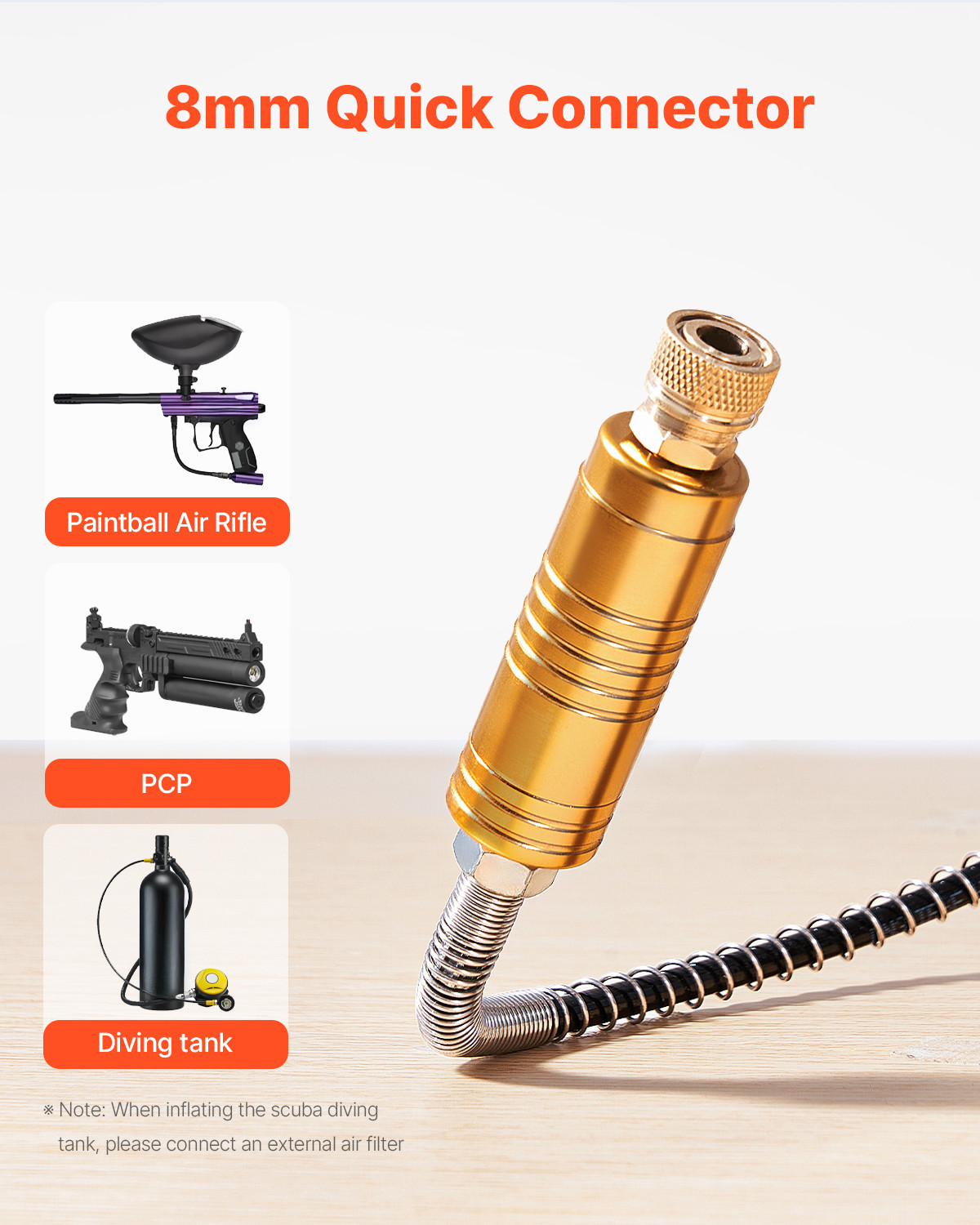 PCP Air Compressor 4500PSI/30Mpa PCP Airgun Compressor with Built-in Converter