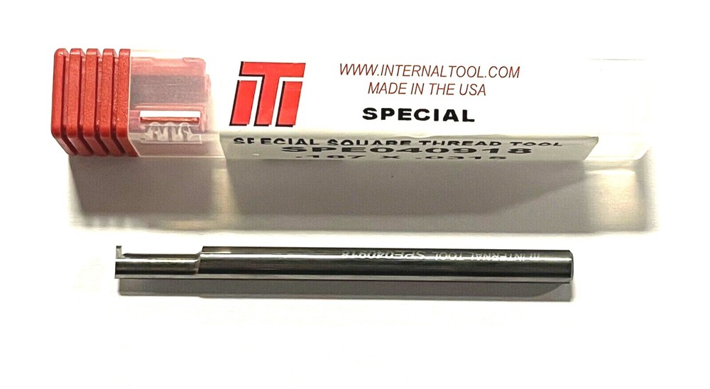 Internal Tool Solid Carbide Square Thread Tool .187 x .0315 USA Made