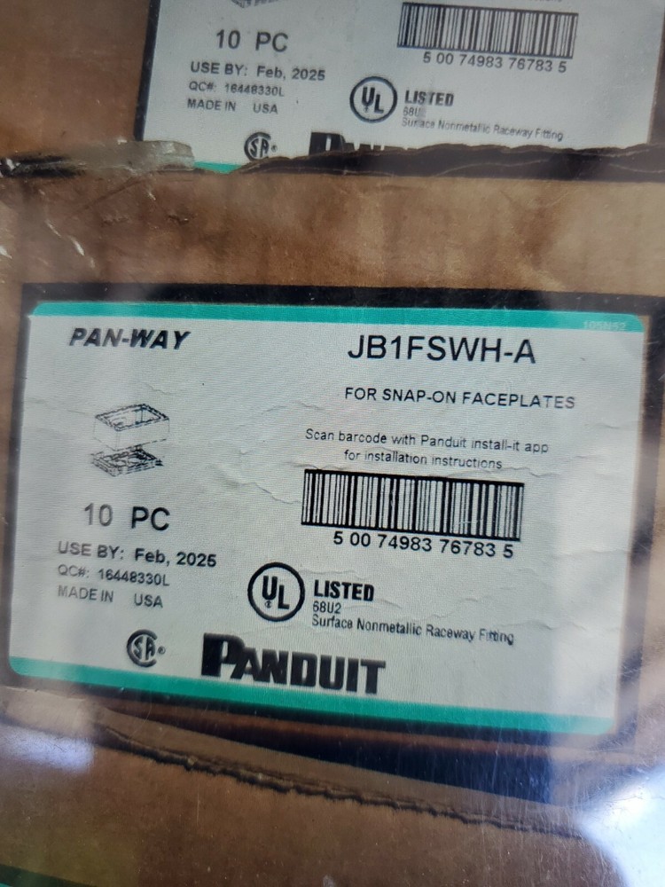 Panduit Snap On Faceplate JB1FSWH-A (2)