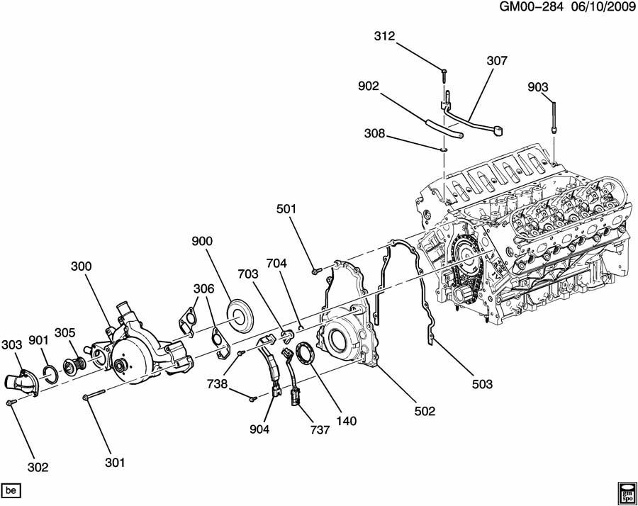 Genuine GM Timing Cover LSA LS2 LS3 NON VVT~12600326~4.8L 5.3L 6.0L 6.2L~G8~GTO~
