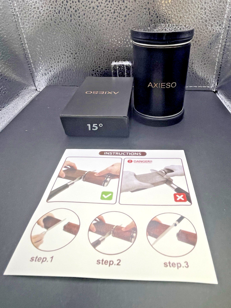 Rolling Knife Sharpener Kit - Roller Knife Sharpening Tool w/ Diamond & Ceramic