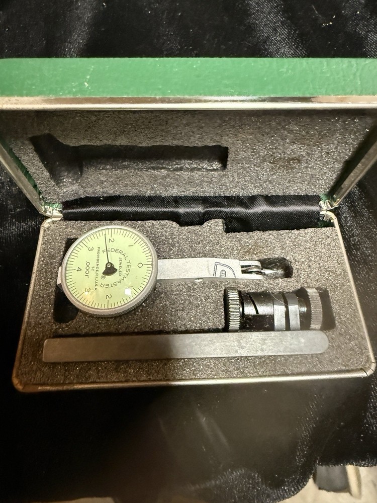 Federal .0025MM Testmaster Test Indicator Set T-3 w /Case AND INSTRUCTION