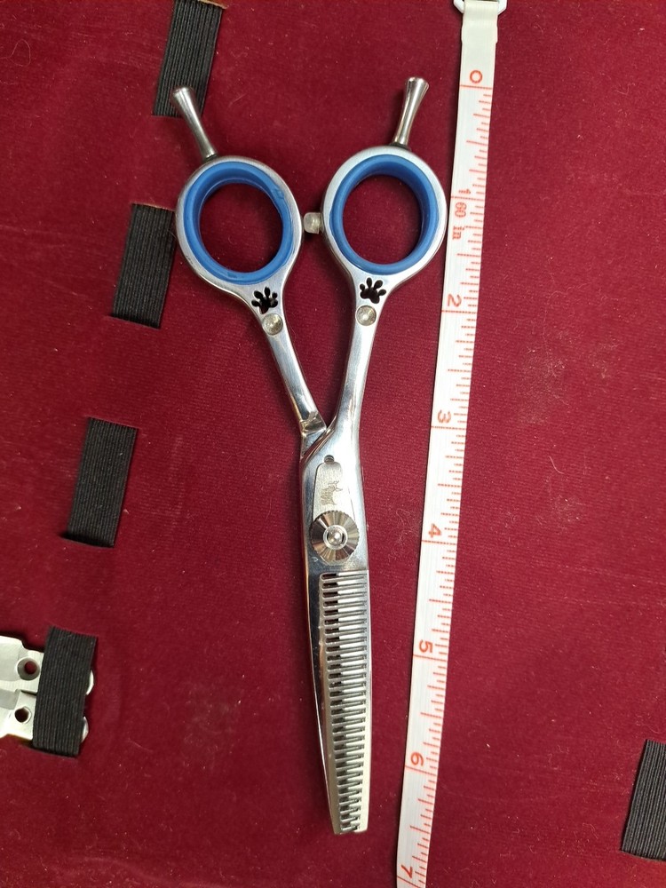 PurePaws dog thinning shears with adjustable screw and Replaceable Blades 6.5 "