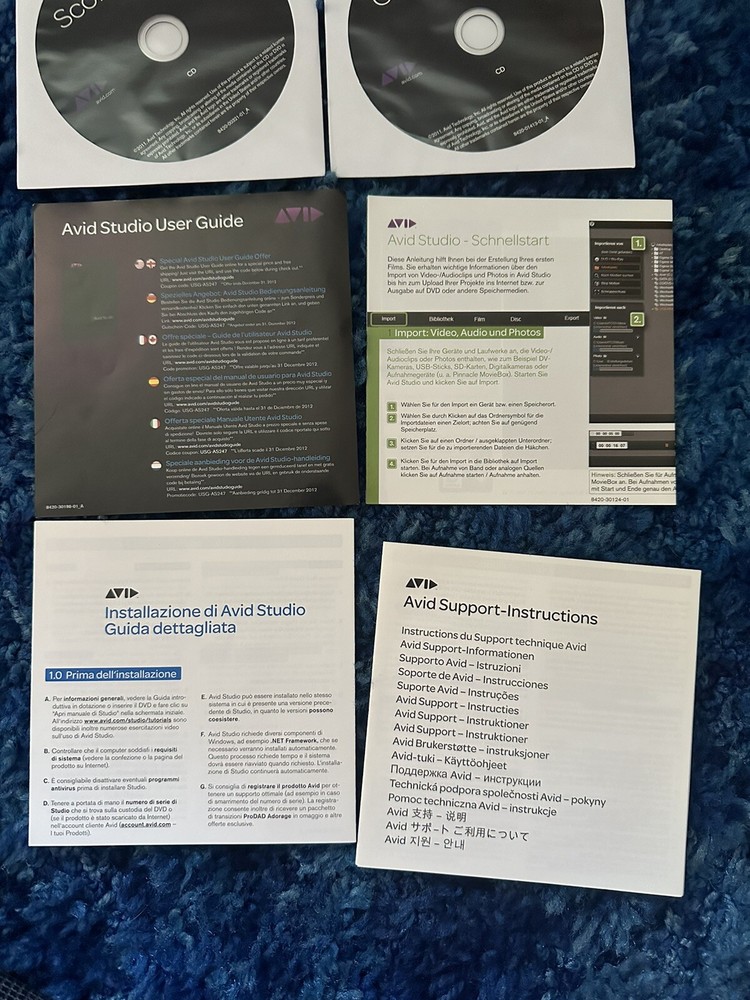 Avid Studio WW With Serial Number, Gen Support & Service Code - CDs Still Sealed