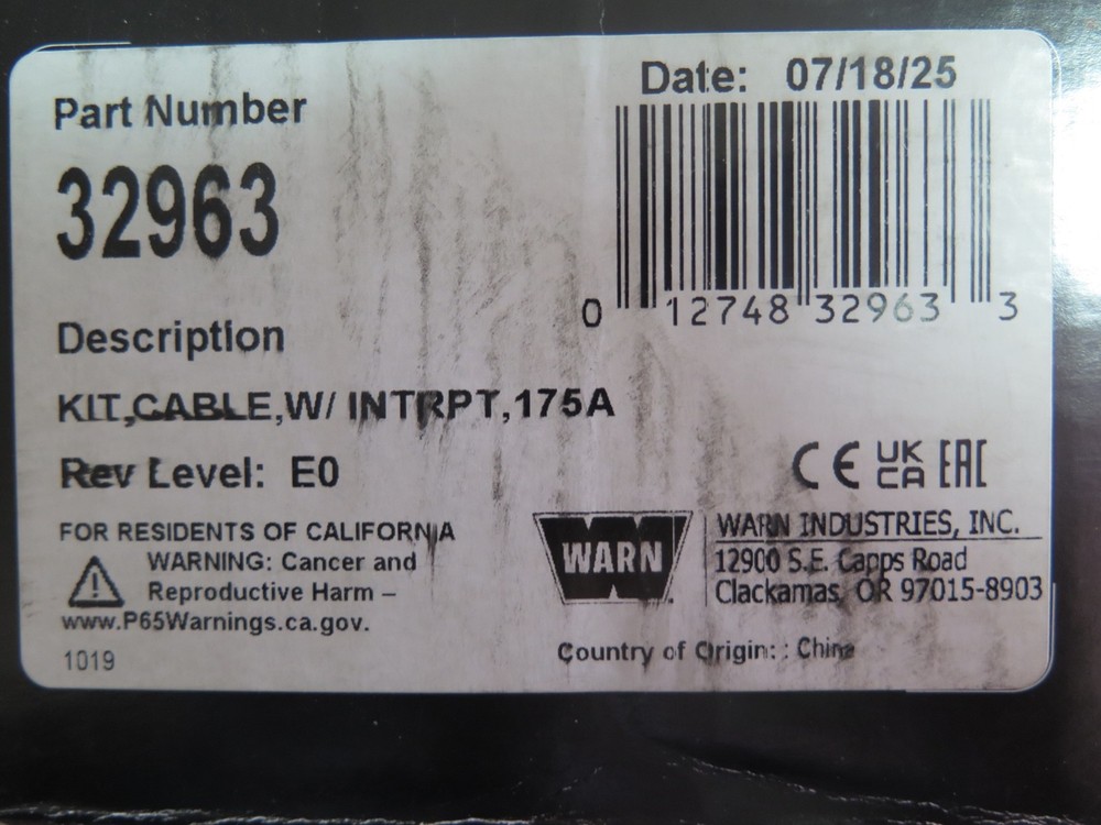 Winch Wiring Harness Warn 32963 (O3-A)
