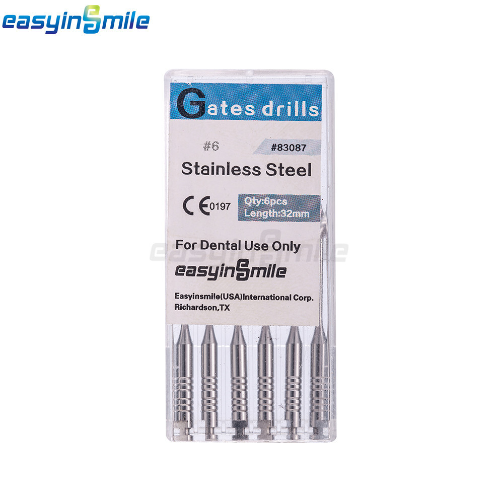 10PKs Dental Endo Peeso Reamers/Glidden Gates Spiral Burs Root Canal 1#-6# files