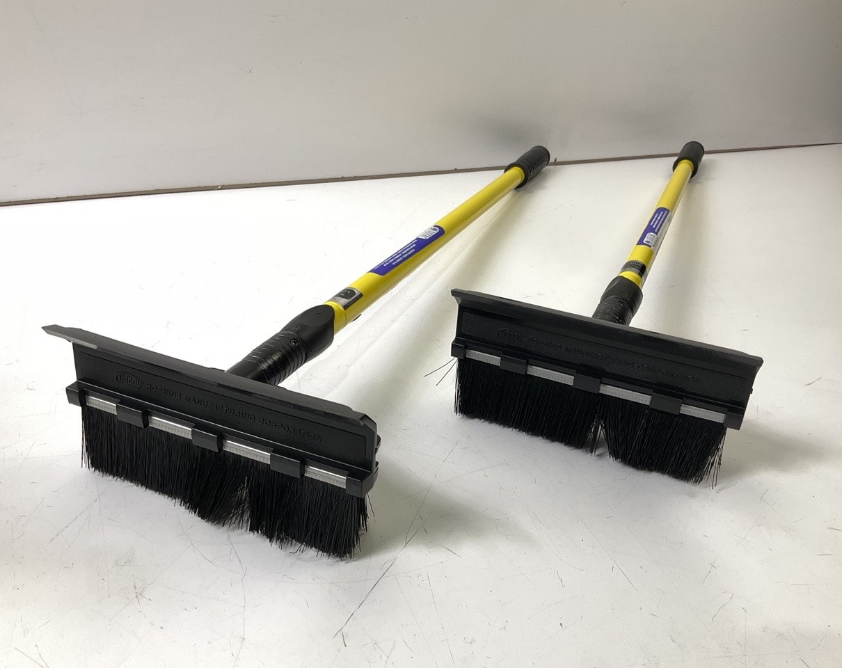 (2) Hopkins 2610XB SubZero 48" Yellow Extendable Snow Brush Broom Scraper