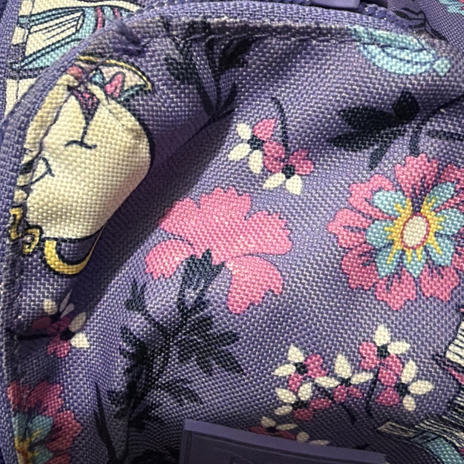 Vera Bradley for Disney mini Sling Backpack Purple Beauty and the Beast