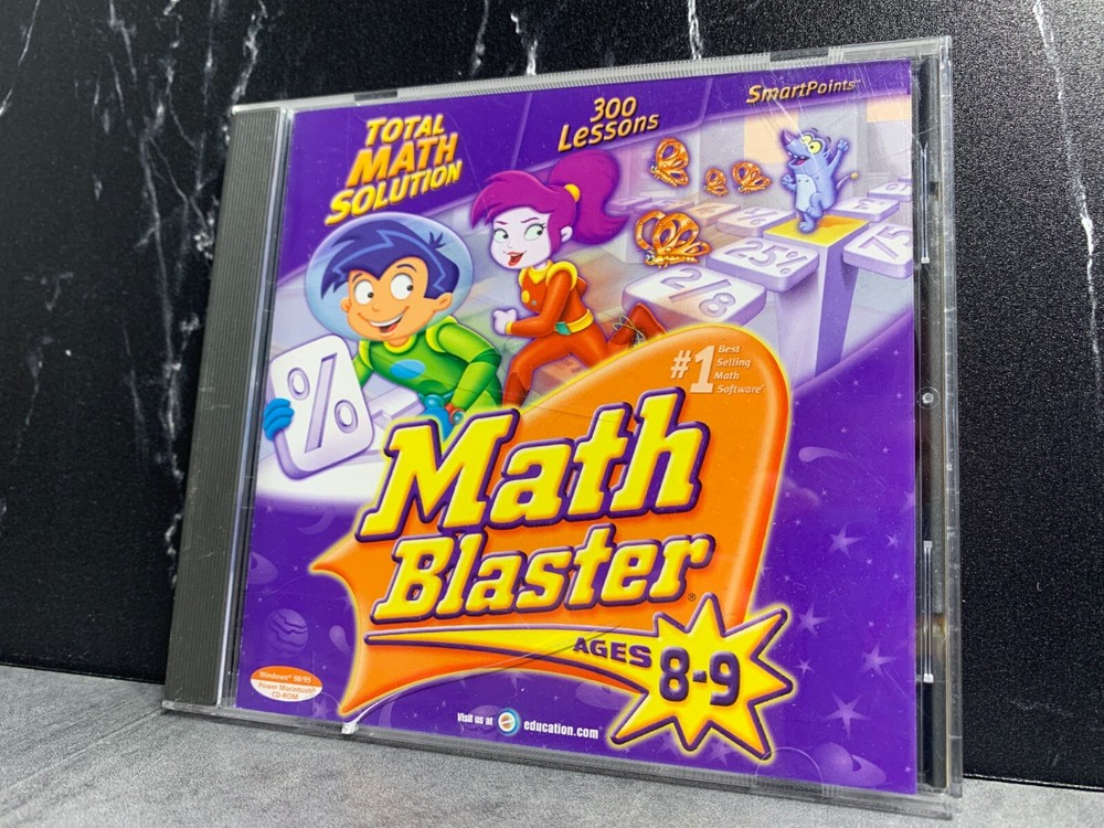 Math Blaster: Total Math Solution - 300 Lessons - Ages 8 To 9 - Smartpoints 2000