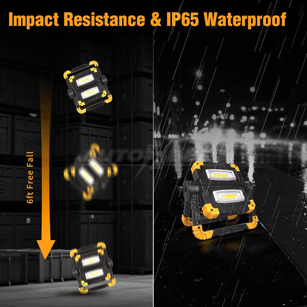 LED Work Light Rechargeable 2000LM Portable Folding Magnetic COB LED Flashlight