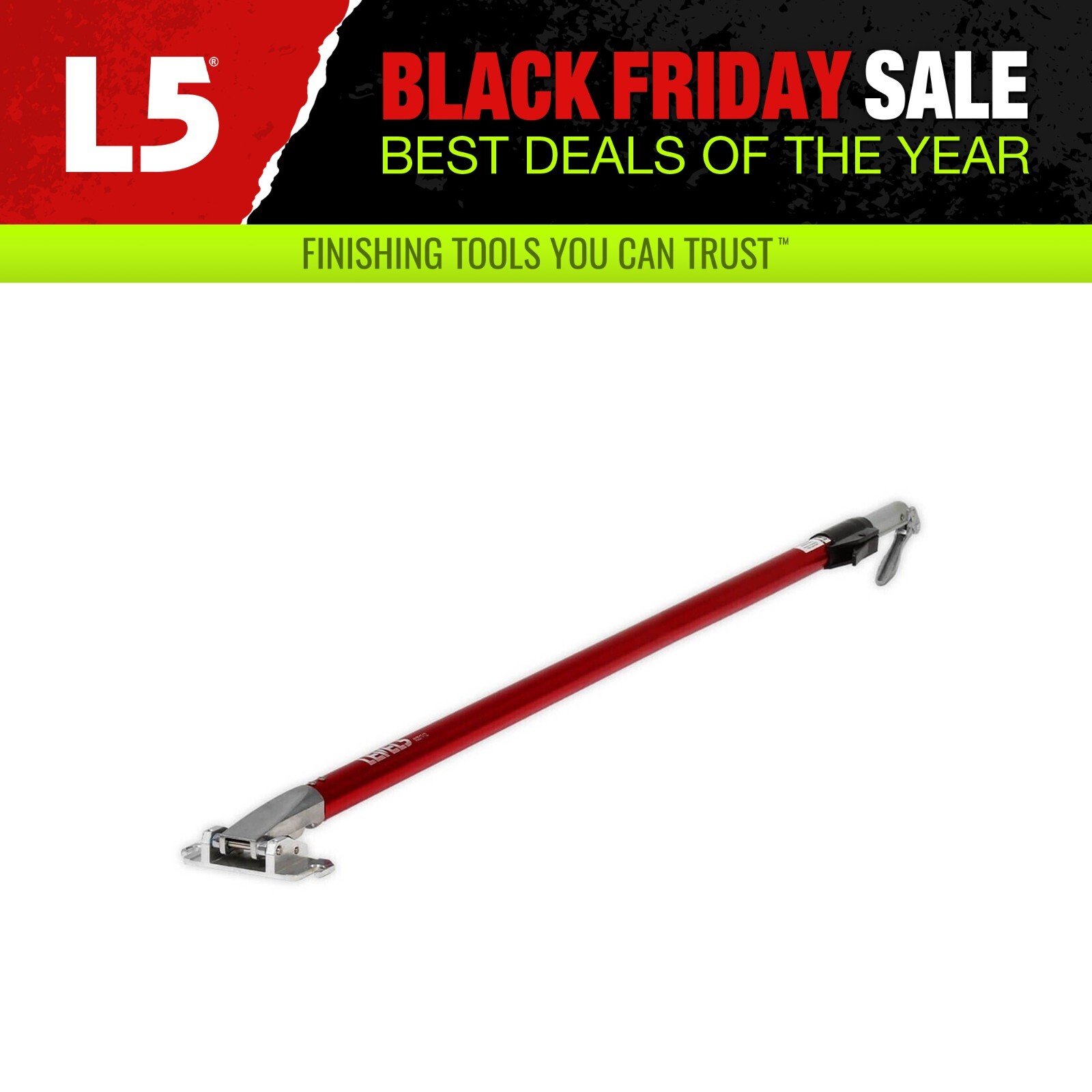 LEVEL5 Drywall Tools 48"- 78" Extendable Flat Box Handle | 4-759