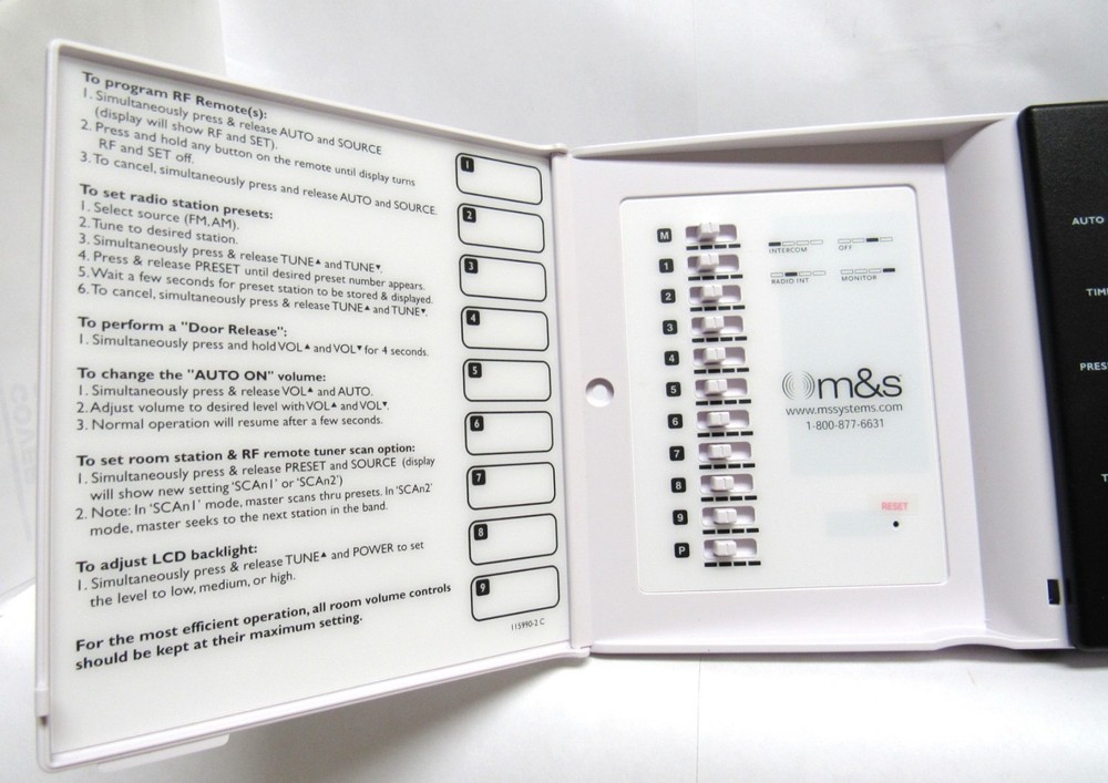 New DMC3-4 w/Smartphone dock + White Trim Frame M&S Intercom upgrade kit