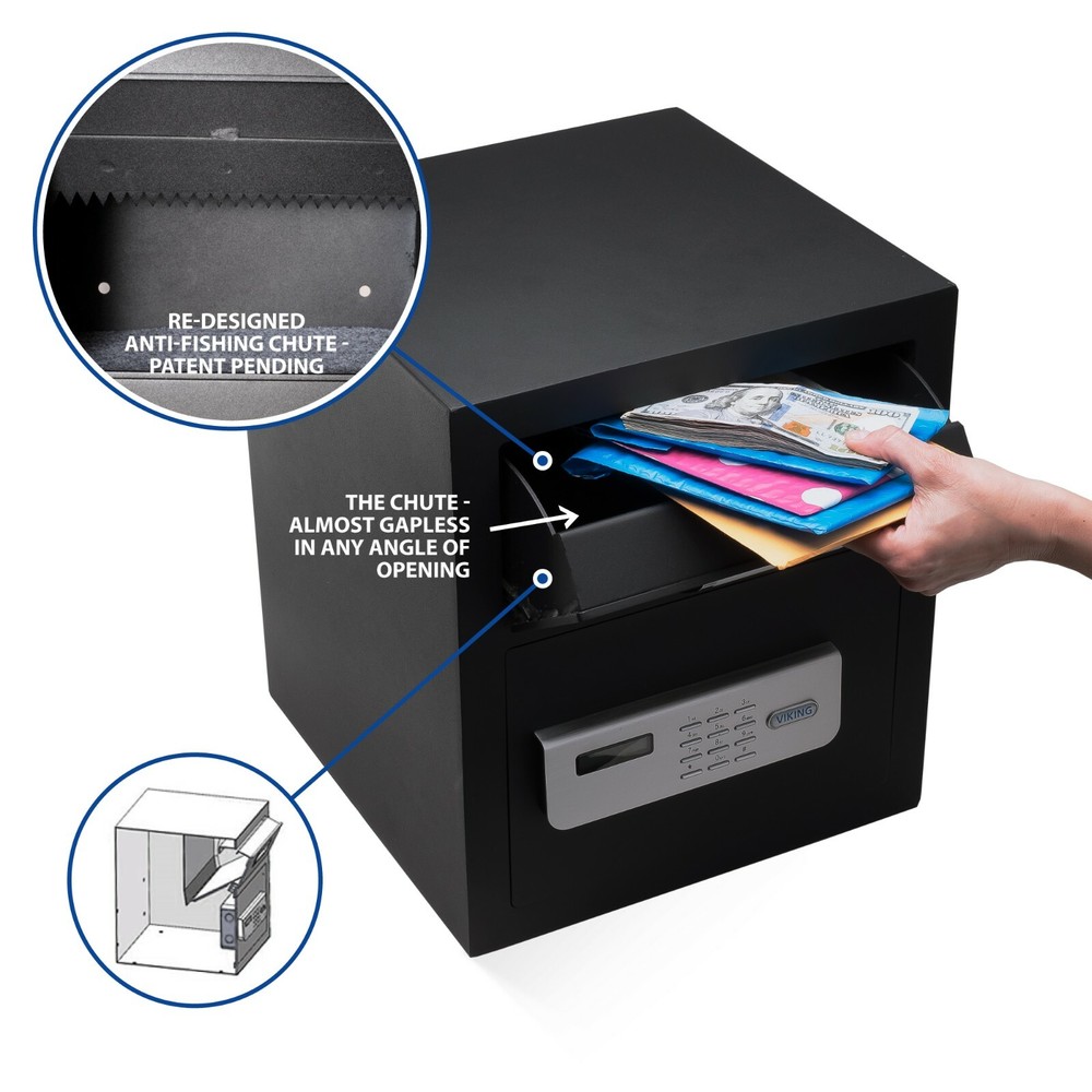 Viking Security Safe VS-40DS Large Depository Safe LCD Keypad Drop Box Safe