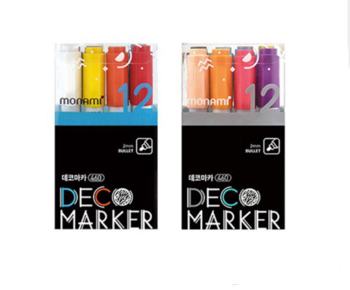 MONAMI Deco Marker 460 Water Based Marker 12pcs SET A SET / B SET