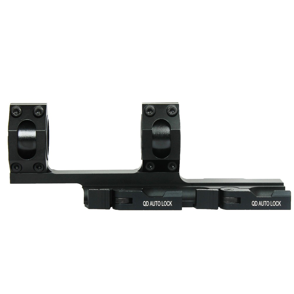 Quick Release 1"/30mm Ring Scope Mount&inserts Auto Lock 20mm Rail for Hunt