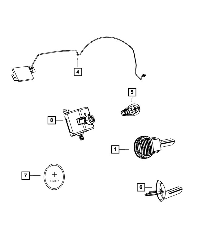 Genuine Mopar Keyless Entry Antenna 5026459ae