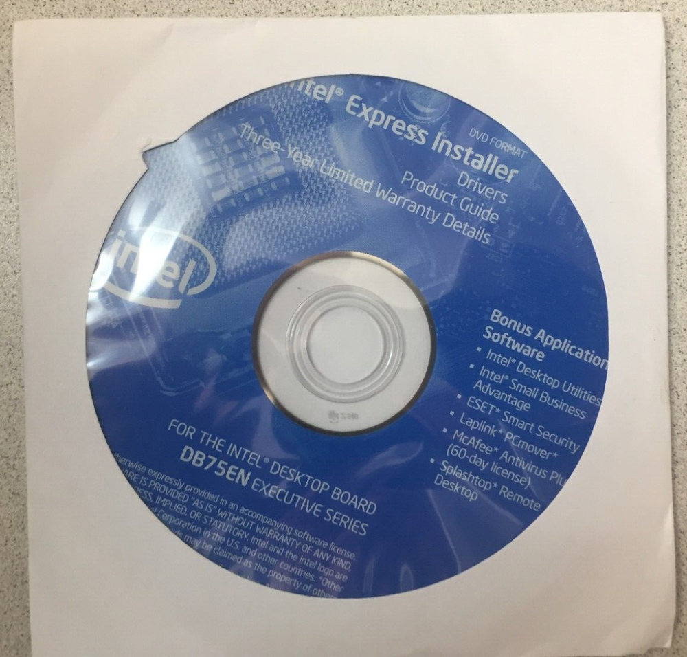 Intel Express Installer Driver and Utilities CD SW DB75EN