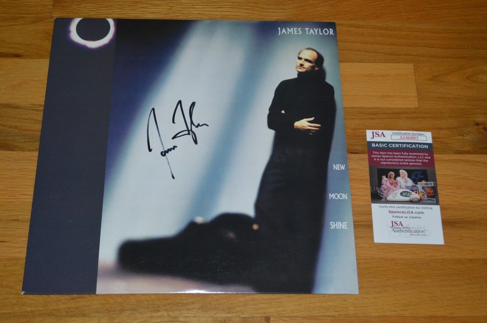 James Taylor Autographed " New Moon Shine " Vinyl LP Cover with JSA COA