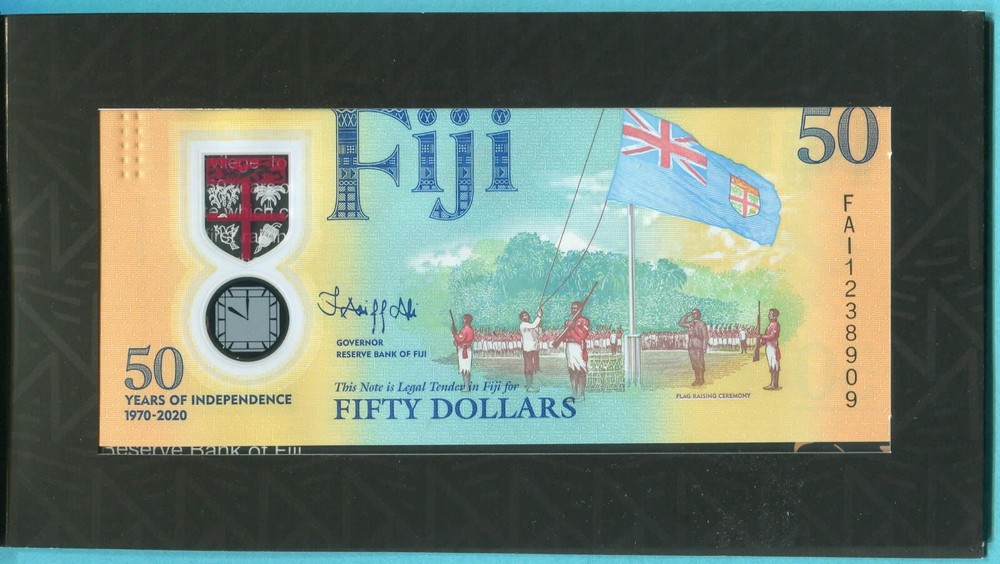 Fiji 50 Dollars 2020 UNC**New - Polymer / Commemorative w/ folder