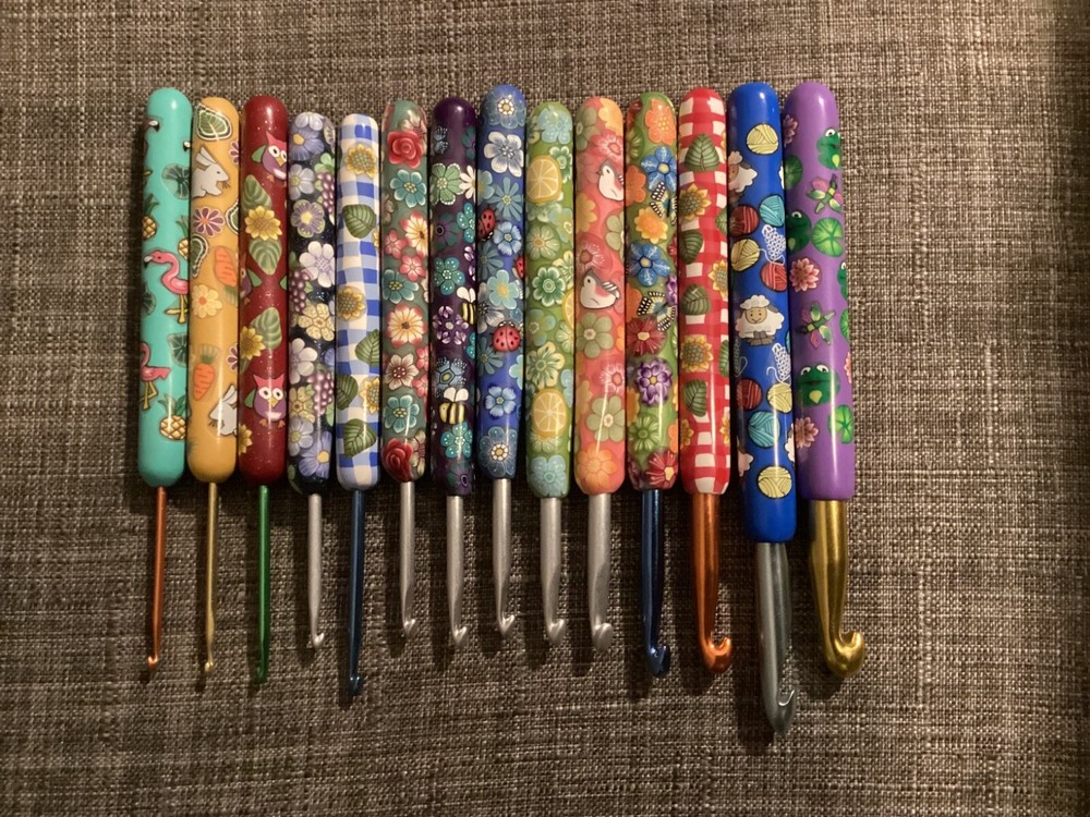 Polymer Clay Ergonomic Crochet Hook Set